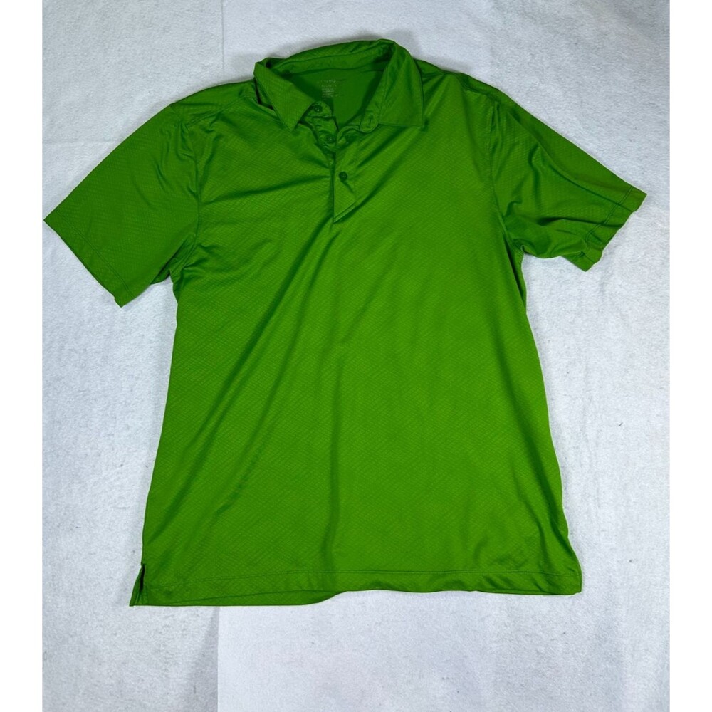 North End Men’s Large Green Performance Golf Polo Shirt Stretch Short Sleeve